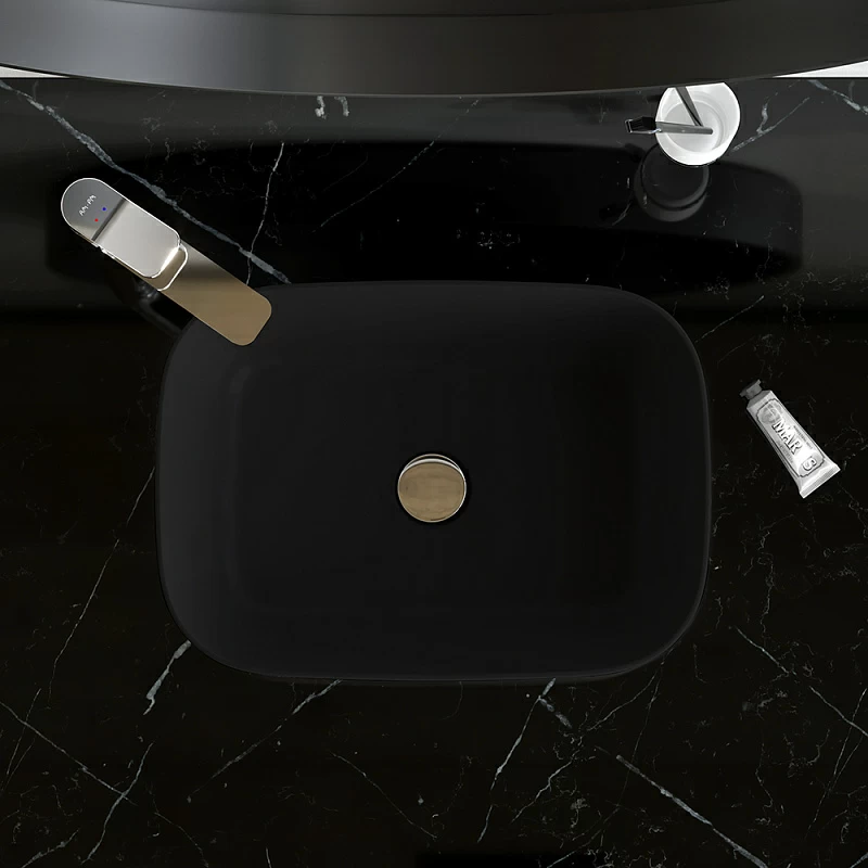 Раковина накладная 45 AM.PM Func M8FWCC10450BM черная матовая