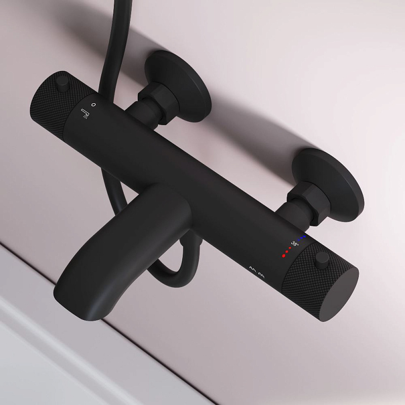 Смеситель для ванны и душа AM.PM Libre F6050022 термостат черный