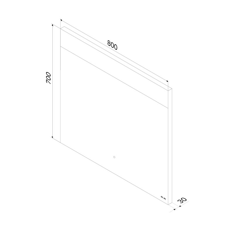 Зеркало с подсветкой в ванную прямоугольное 80 AM.PM Libre M60MOX0801SA с антизапотеванием сенсорное