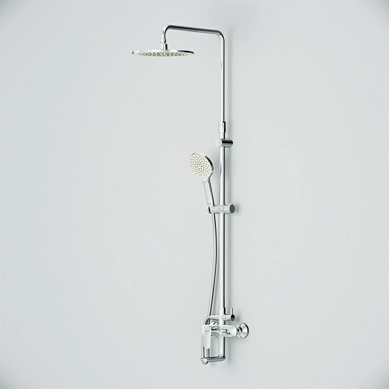 Душевая система AM.PM Like F0780964 стойка с тропическим душем, смесителем, изливом, хром