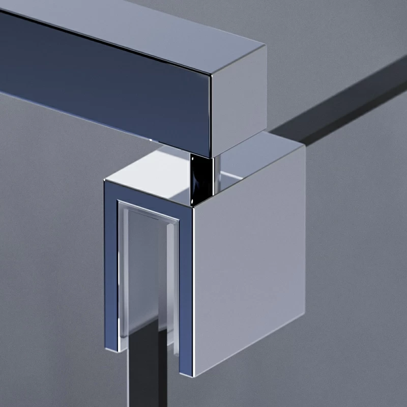 Душевая перегородка 110x200 AM.PM Func W84WI-110-F1-MTE прозрачное стекло, профиль хром