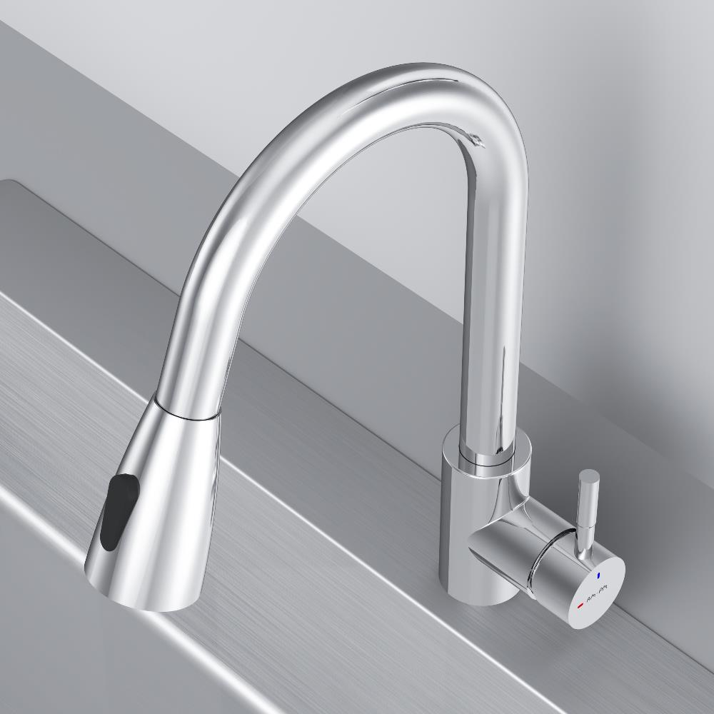 Смеситель для кухни с вытягивающимся изливом, хром X-Joy S F85B07500, Хром