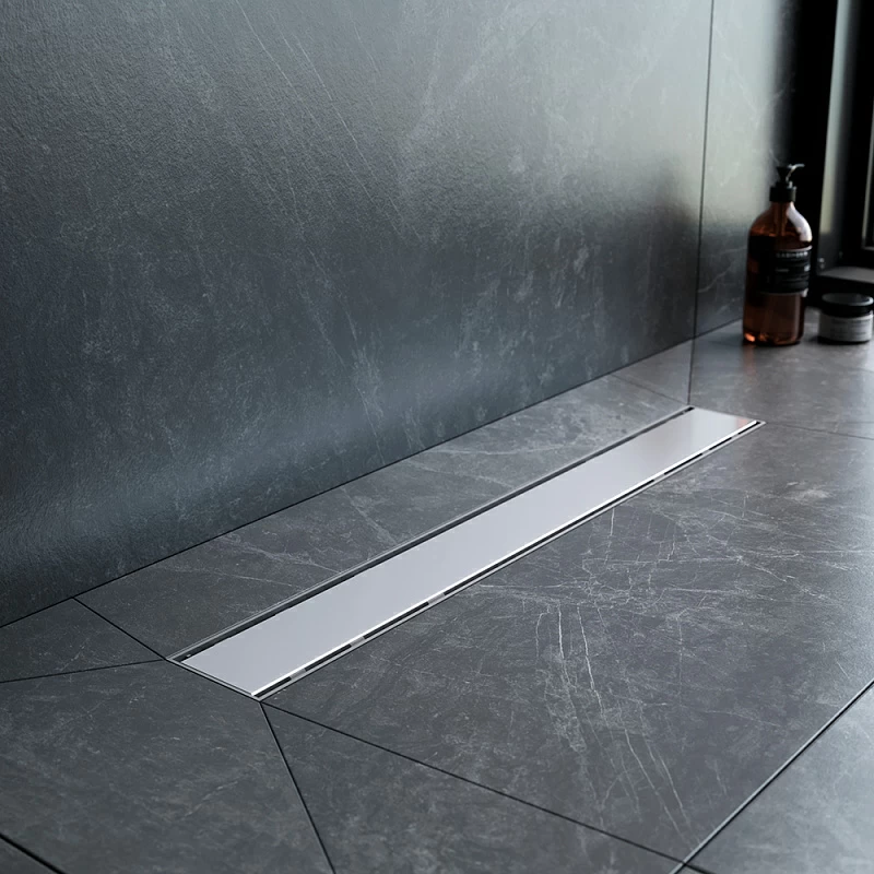 Душевой трап (лоток) 60 AM.PM PrimeFlow W02SC-U11-060-04SB комбинированный затвор со стальной матовой решеткой под плитку