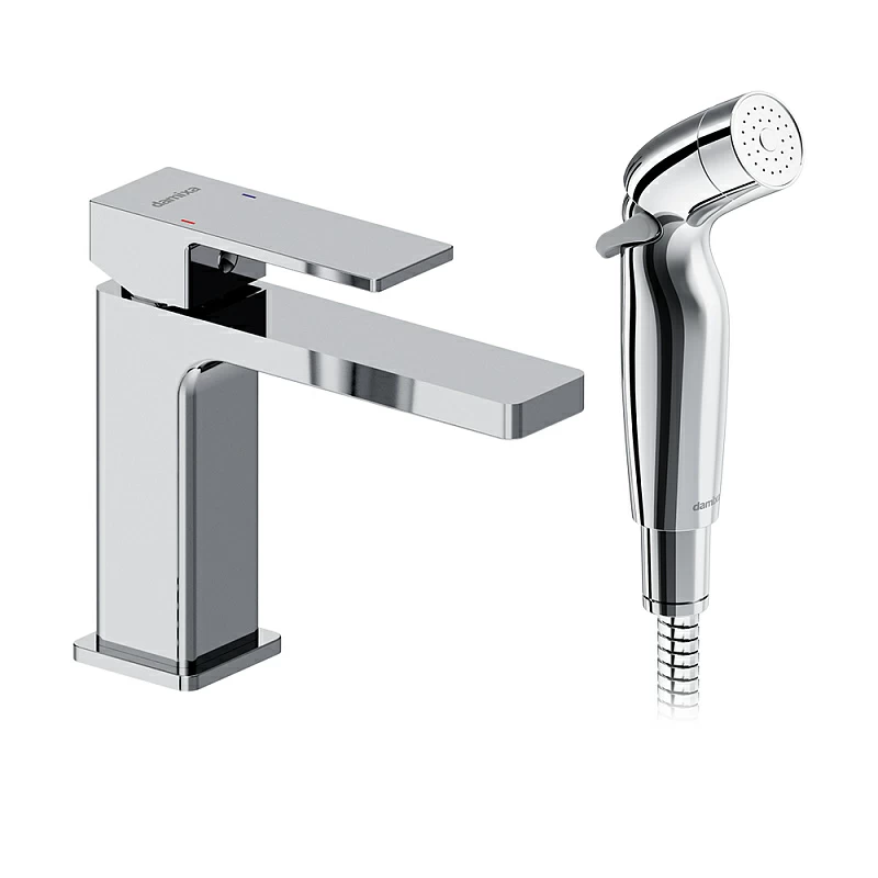 Смеситель для раковины (умывальника) Damixa Gala 530300000 с гигиеническим душем, хром