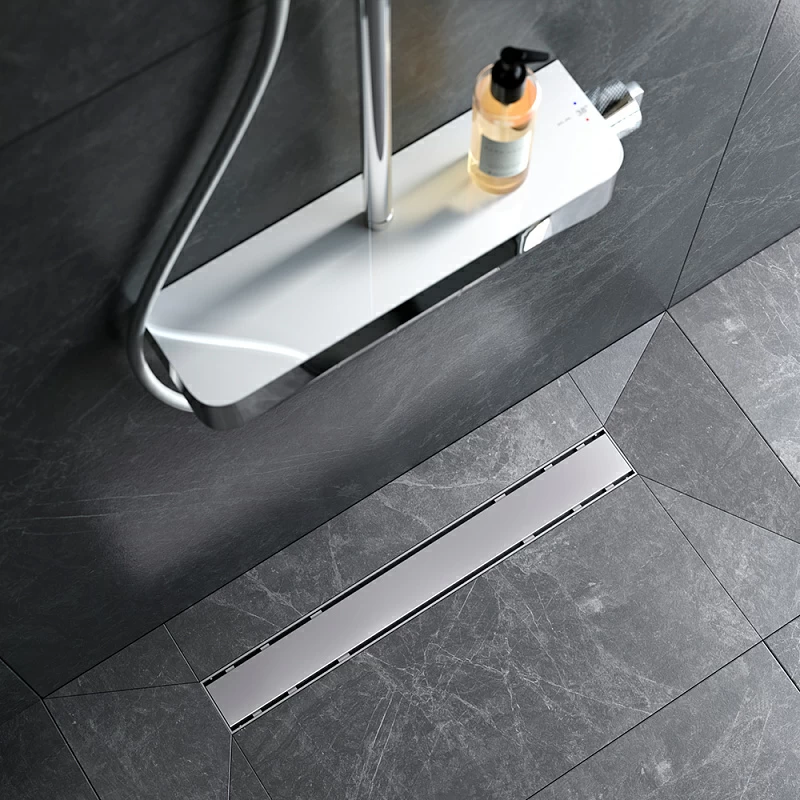 Душевой трап (лоток) 60 AM.PM PrimeFlow W02SC-U11-060-04SB комбинированный затвор со стальной матовой решеткой под плитку