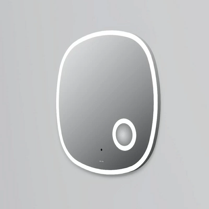 Зеркало с подсветкой в ванную закругленное 55 AM.PM Func M8FMOX0553SA с косметическим зеркалом сенсорное