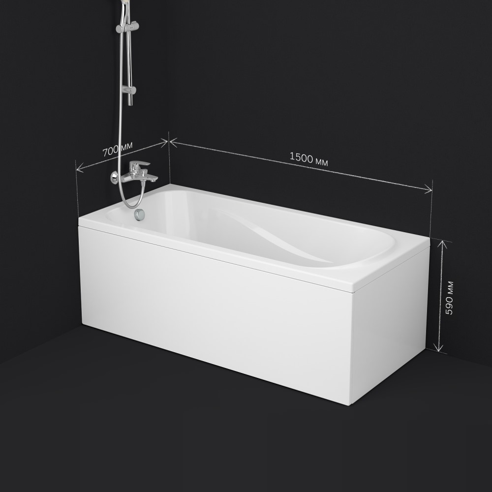 Ванна Sense W76A-150-070W-A, Белый