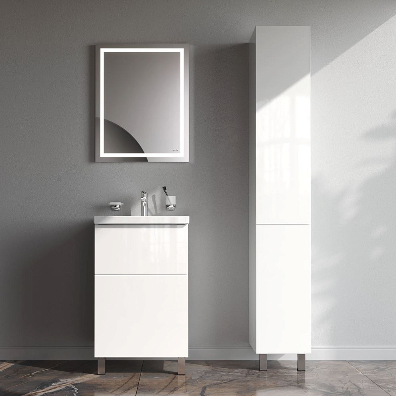 Тумба под раковину 50 AM.PM Gem M90FSX0502WG напольная белый глянец