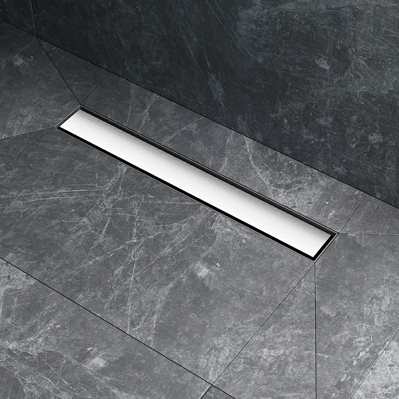 Душевой трап (лоток) 50 AM.PM MasterFlow W01SC-U11-050-04SB комбинированный затвор со стальной матовой решеткой под плитку