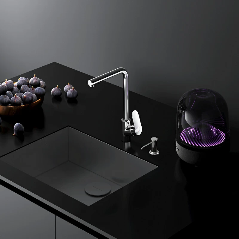 Смеситель для кухни AM.PM Like F8005D00 высокий, хром + дозатор моющего средства