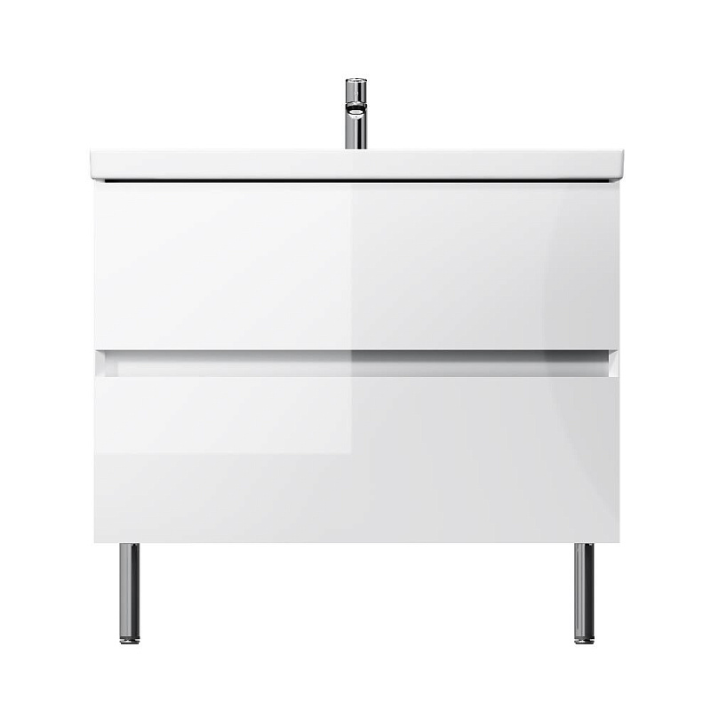 Тумба с раковиной 80 AM.PM Above M9X-FSX0802WG-WCC0800WG напольная, белая глянцевая