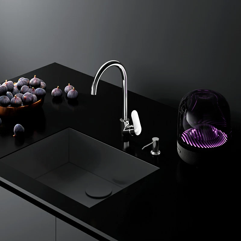 Смеситель для кухни AM.PM Like F8007D00 высокий, хром + дозатор для моющего средства