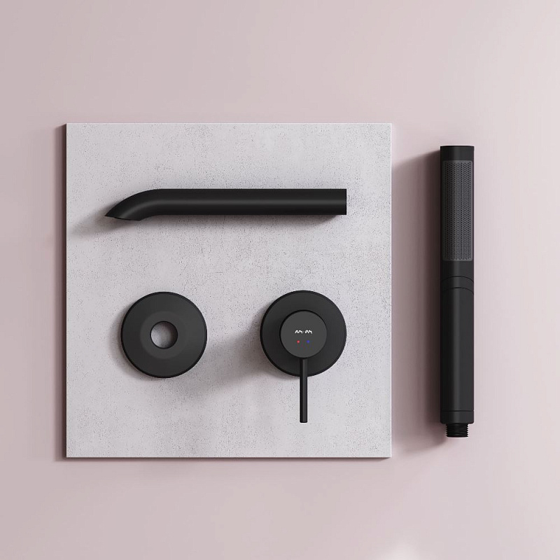 Смеситель для раковины (умывальника) AM.PM Libre F6072622 черный встраиваемый