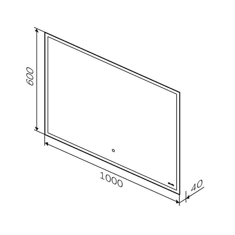 Зеркало с подсветкой в ванную прямоугольное 100 AM.PM Spirit 2.0 M71AMOX1001SA с антизапотеванием сенсорное