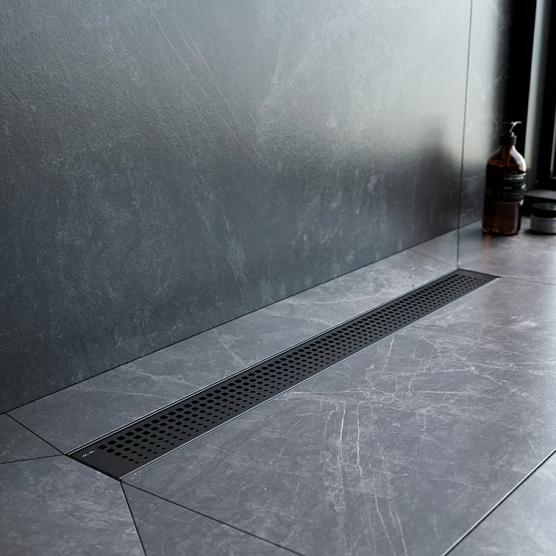 Душевой трап (лоток) 70 AM.PM MasterFlow W01SC-P11-070-01BM комбинированный затвор с черной матовой решеткой