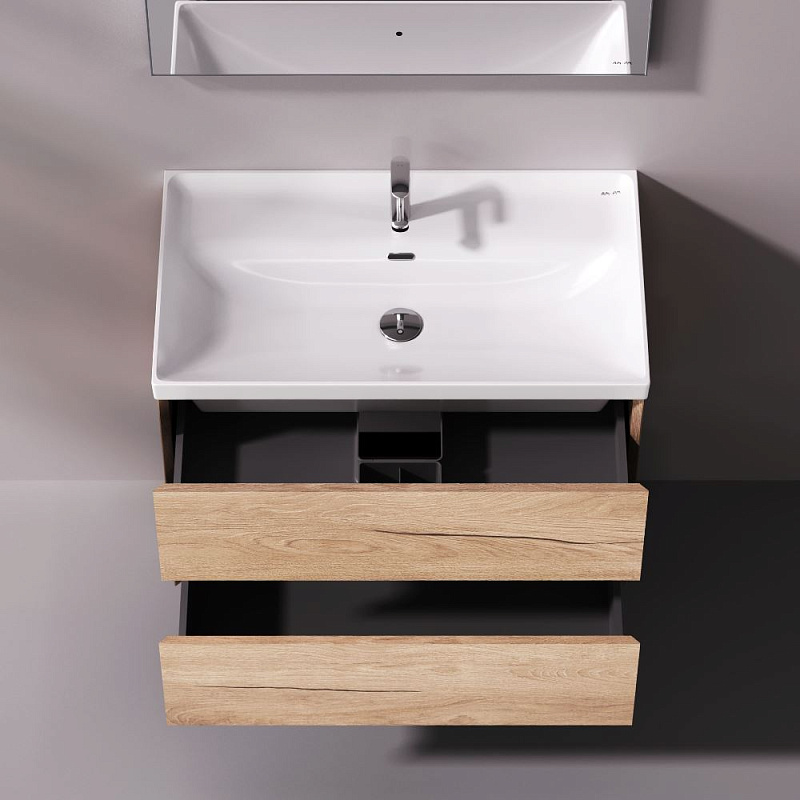 Тумба с раковиной 80 AM.PM Above M9X-FSX0802OF-WCC0800WG напольная,под дерево