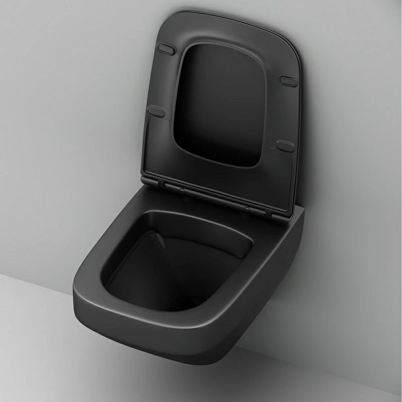 Унитаз подвесной AM.PM Inspire 2.0 C50A1700MBSC безободковый с сиденьем микролифт, черный матовый