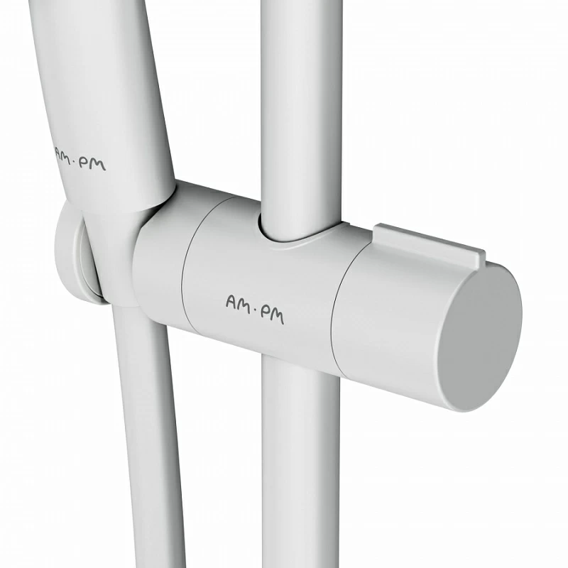 Душевой гарнитур AM.PM Gem F0190033 штанга, шланг, лейка 1 режим, белый