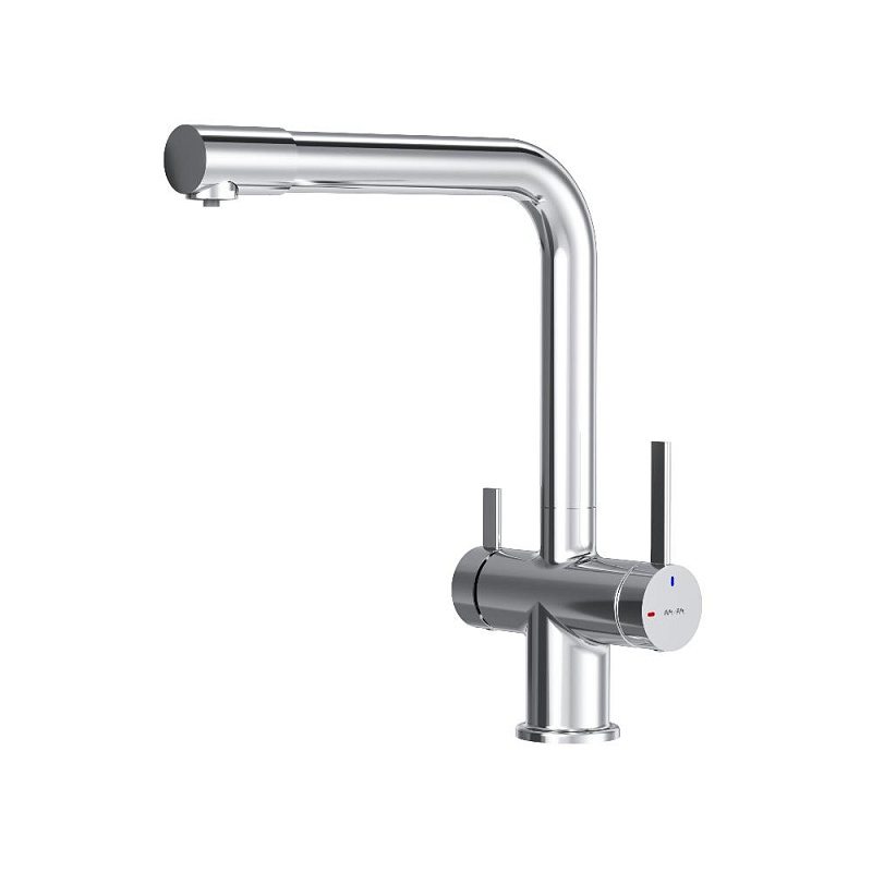 Смеситель для кухни AM.PM Func F8F05700 высокий с L-изливом с каналом для питьевой воды, хром