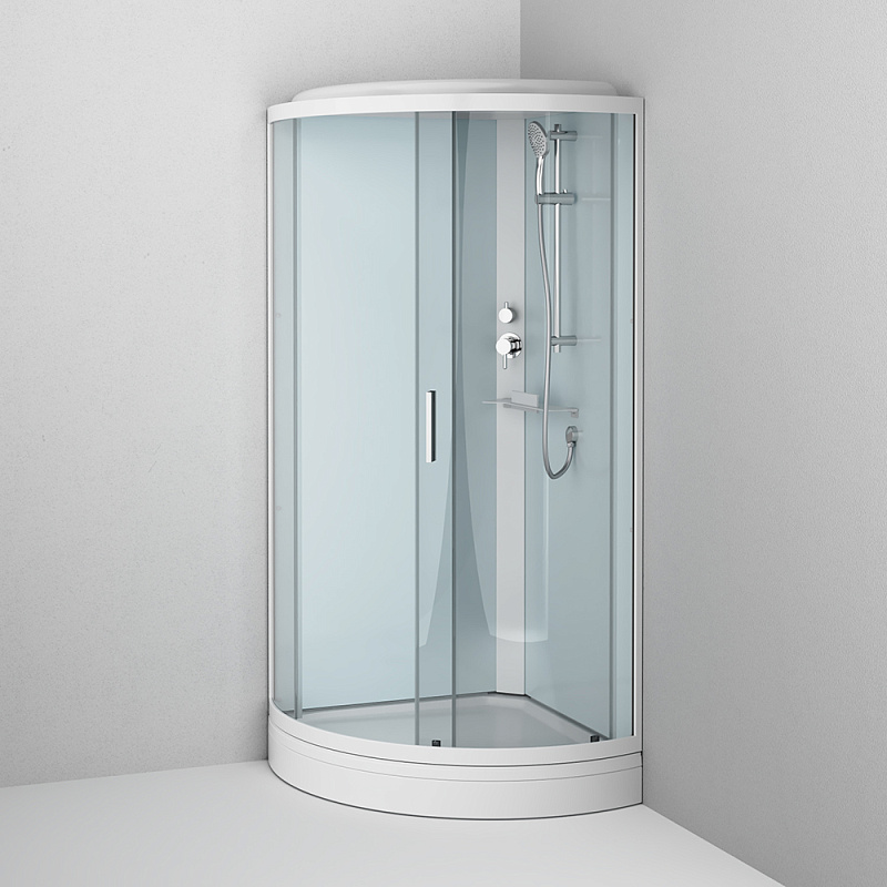 Душевая кабина 90x90 AM.PM X-Joy W88C-401-090WT профиль белый, низкий поддон