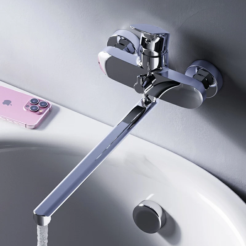 Смеситель для ванны и душа AM.PM Like F8090016 длинный излив, хром