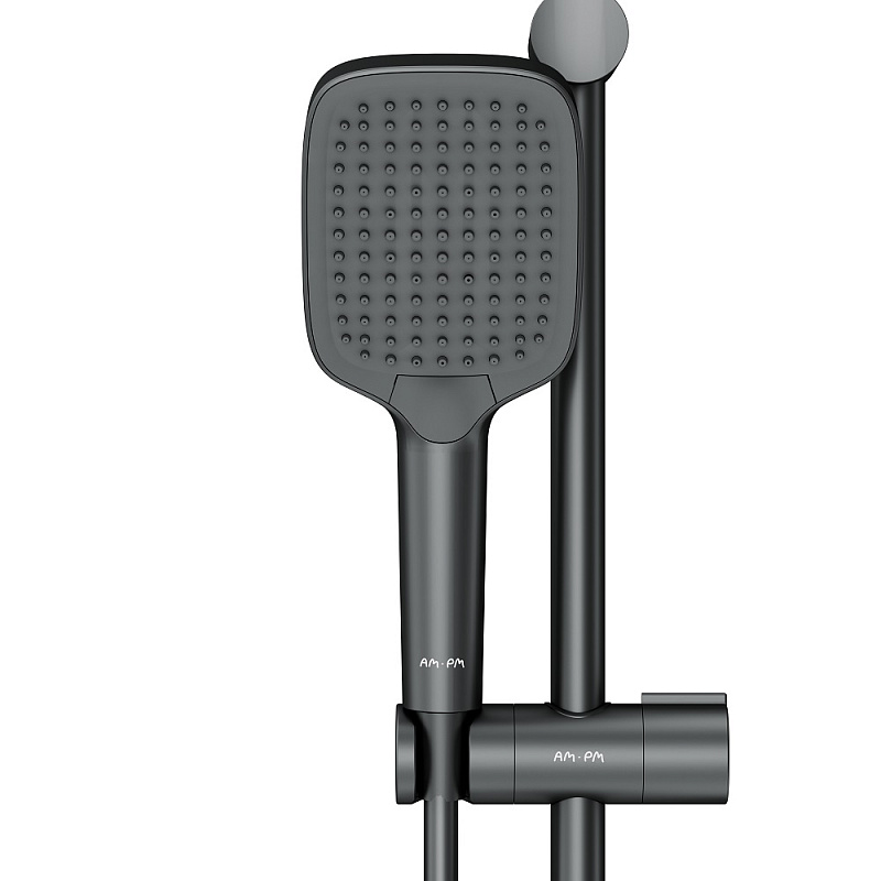 Душевой гарнитур AM.PM Func F018F022 штанга, шланг, лейка 3 режима, черный