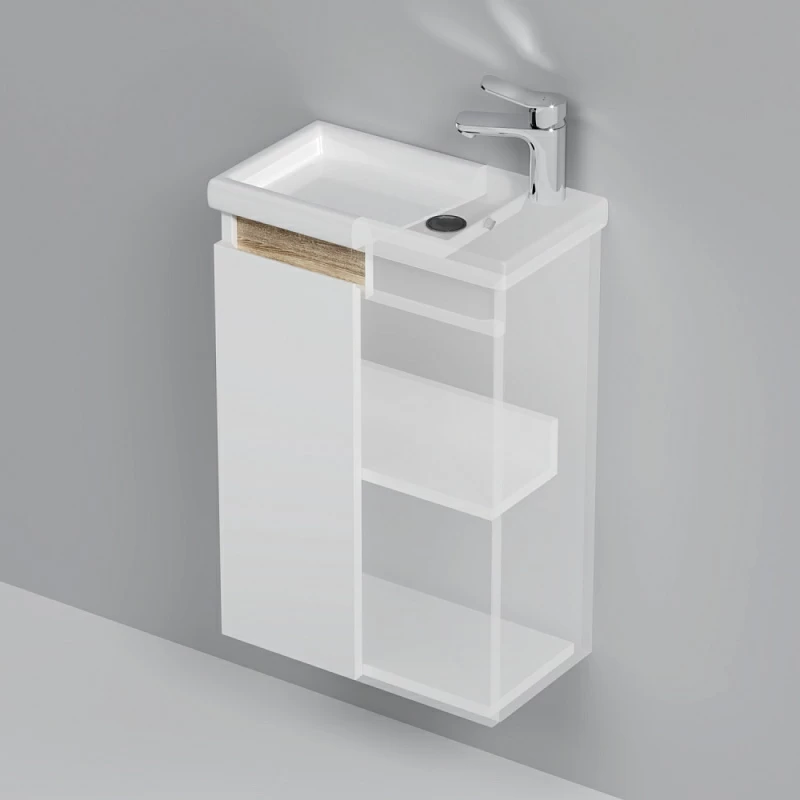 Тумба под раковину 45 AM.PM X-Joy M85AFHX0451WG подвесная белый глянец