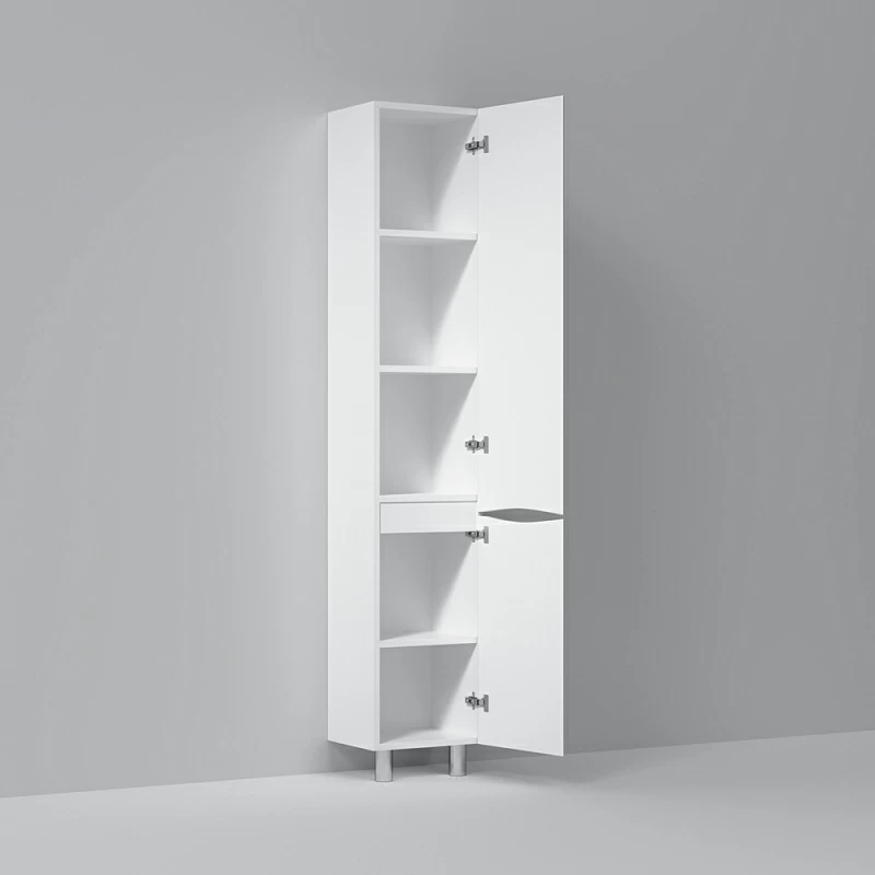 Шкаф-пенал для ванной 35 AM.PM Like M80CSR0356WG напольный правый белый глянец