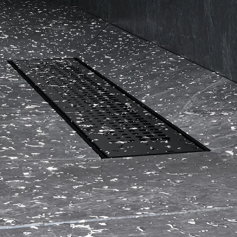 Душевой трап (лоток) 40 AM.PM PrimeFlow W02SC-P11-040-01BM комбинированный затвор с черной матовой решеткой