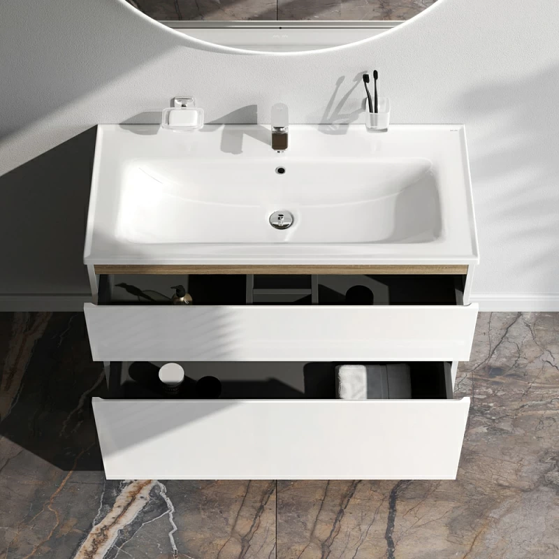 Тумба под раковину 100 AM.PM X-Joy M85AFSX1002WG напольная белый глянец