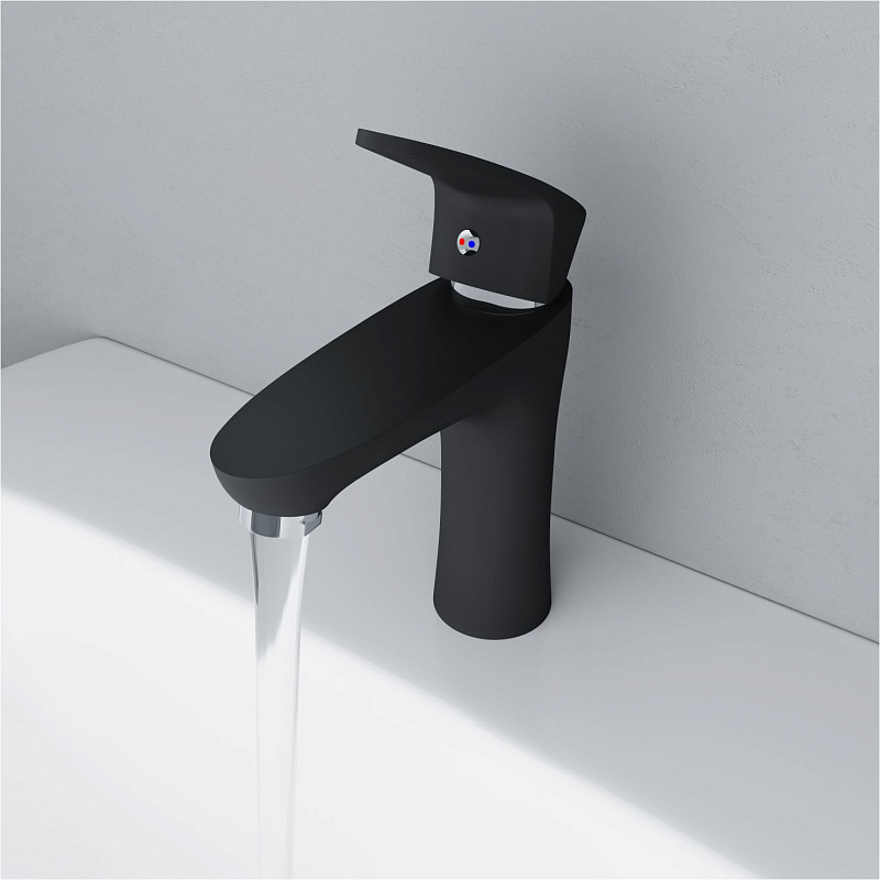 Смеситель для раковины (умывальника) Dorff Alpha D9021000BL черный