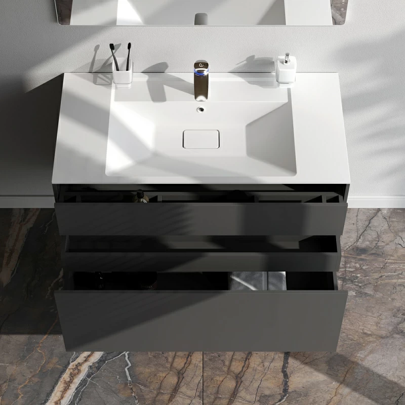 Тумба под раковину 100 AM.PM Inspire 2.0 M50AFHX1003GM подвесная графит матовый