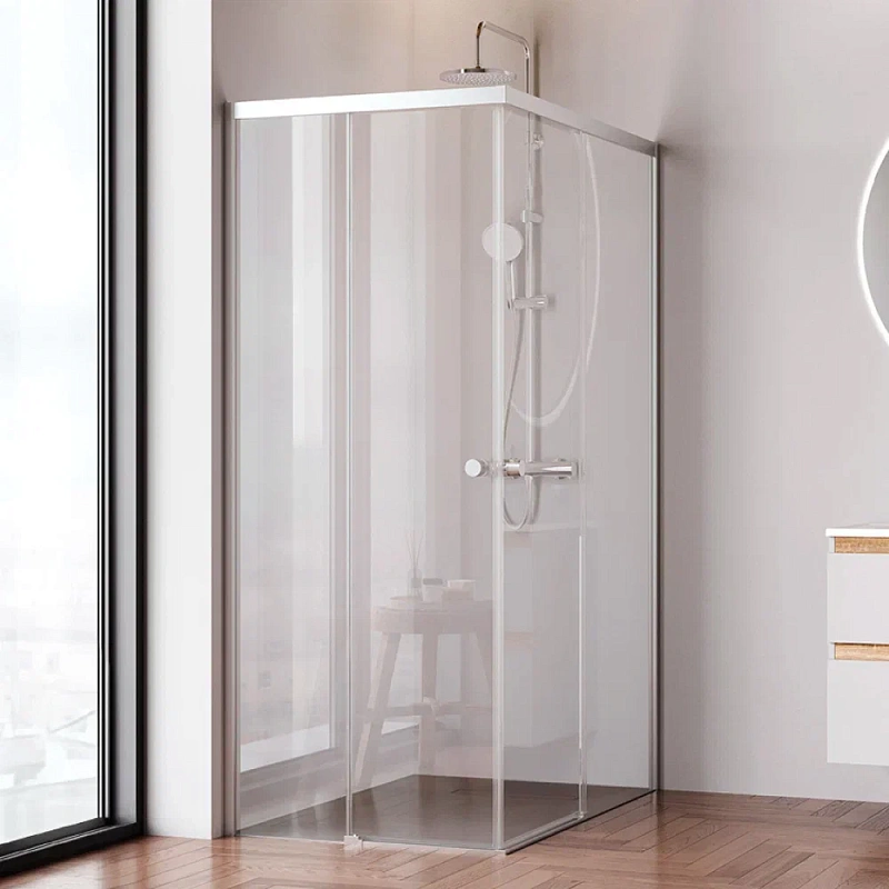 Душевое ограждение без поддона 80x120 AM.PM X-Joy W94G-403-120280-MT1K профиль серебристый