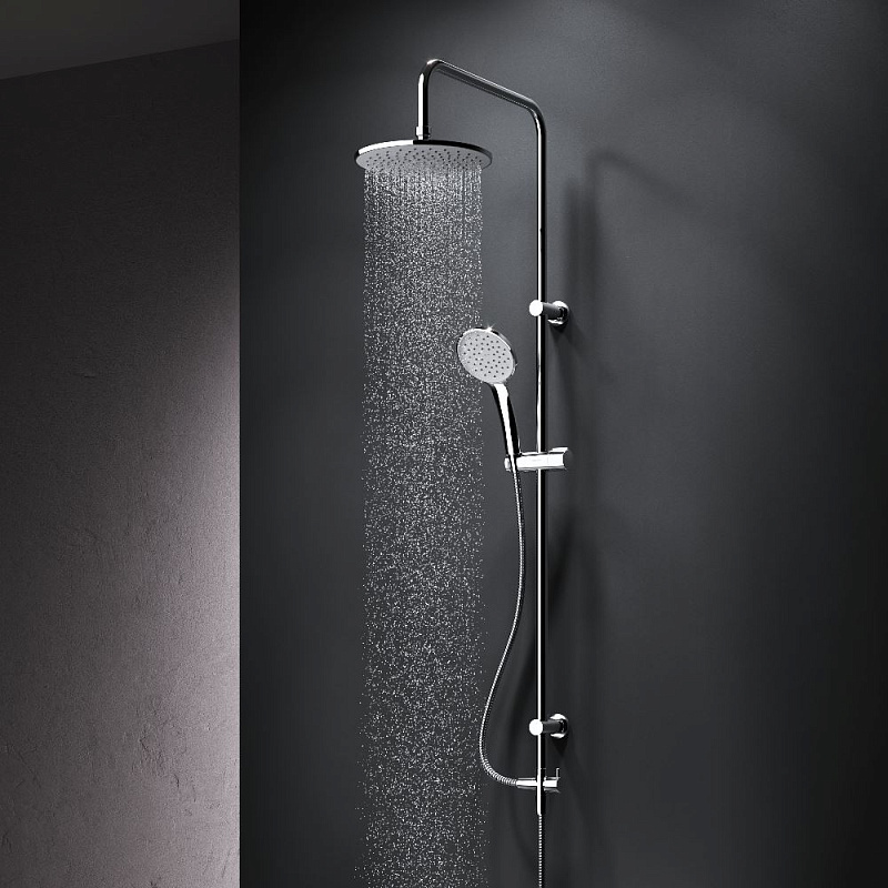 Душевая система AM.PM Crave F079C000 стойка с тропическим душем, хром