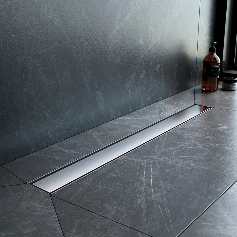 Душевой трап (лоток) 70 AM.PM MasterFlow W01SC-U11-070-04SB комбинированный затвор со стальной матовой решеткой под плитку