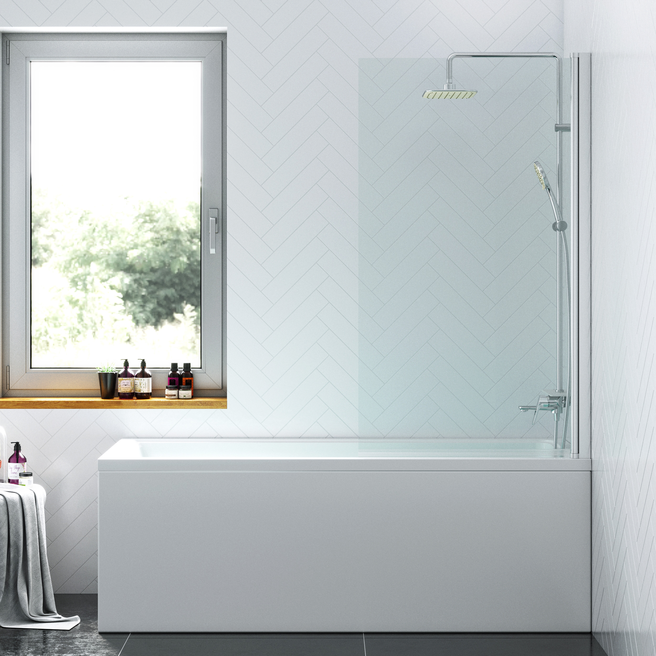 Душевая шторка на ванну 80х140 см Skyline DX35WBS-D080-140MT,