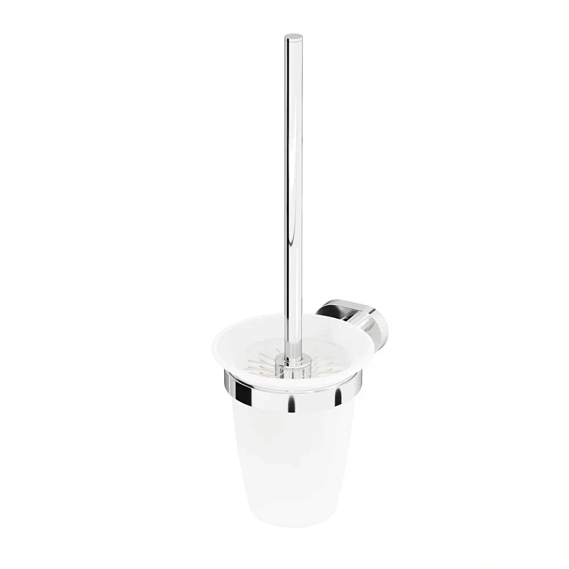 Ершик для унитаза AM.PM Sense L A7433300 со стеклянной настенной подставкой, хром