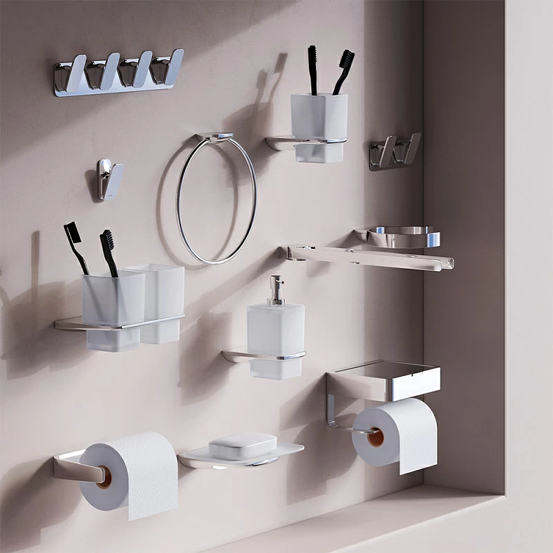 Ершик для унитаза AM.PM Inspire 2.0 A50A33400 со стеклянной настенной подставкой, хром