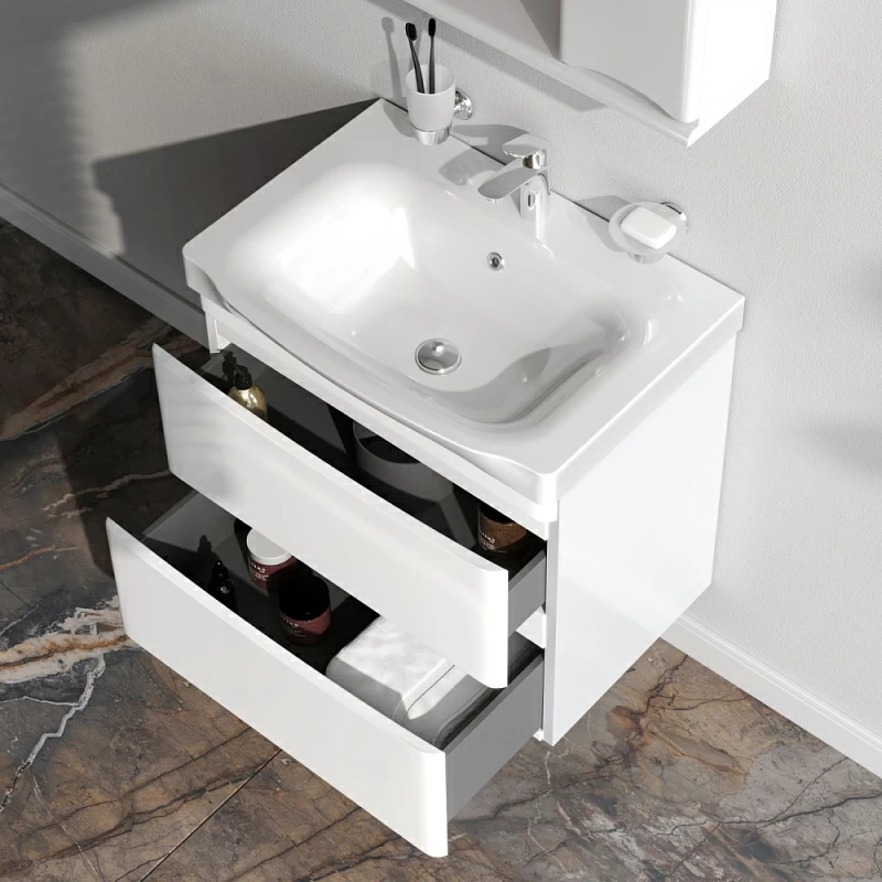 Тумба под раковину 65 AM.PM Like M80FHX0652WG подвесная белый глянец