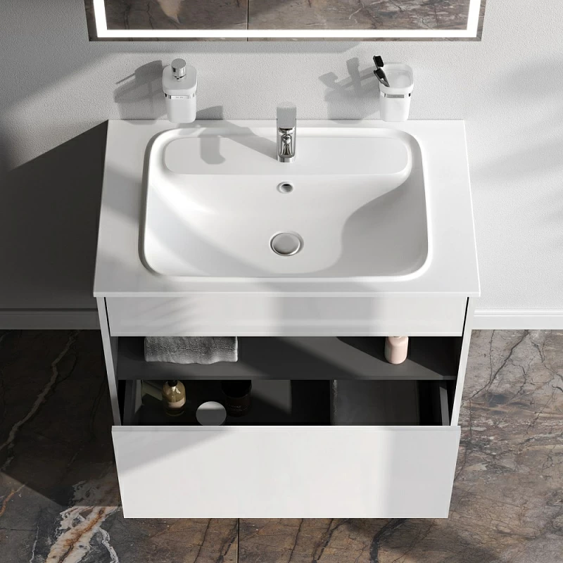 Тумба под раковину 80 AM.PM Func M8FFUX0801WG белый глянец