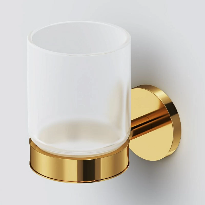 Стакан для зубных щеток настенный AM.PM X-Joy A85A34399 стеклянный, золото