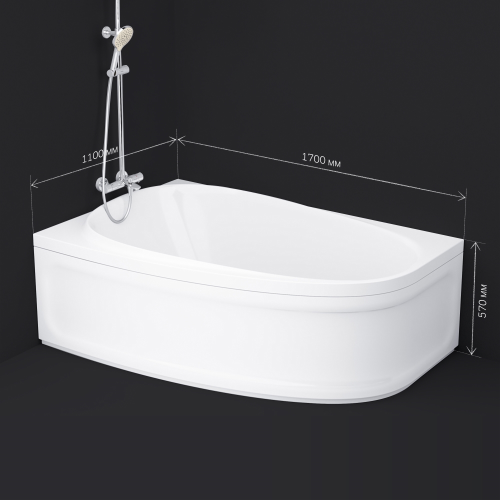 Ванна Like W80A-170L110W-A, Белый