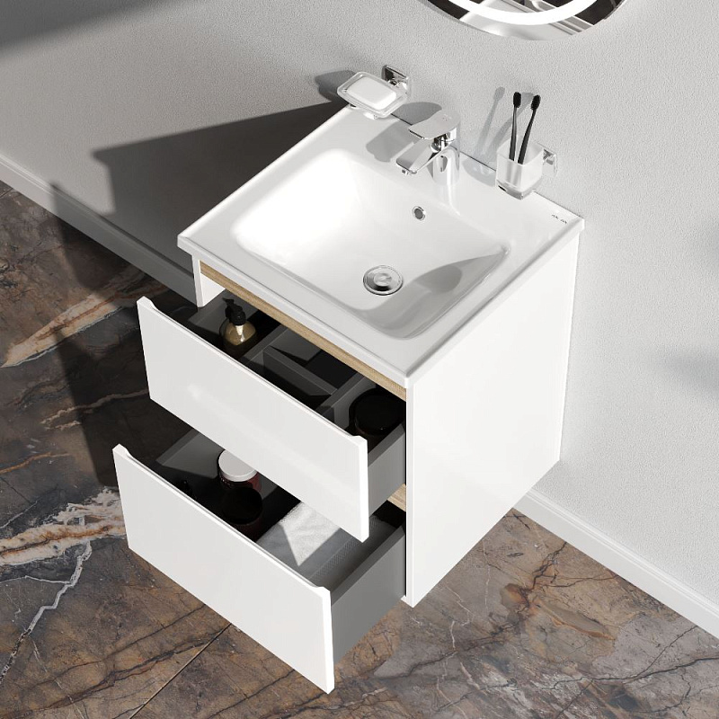 Тумба под раковину 50 AM.PM X-Joy M85AFHX0502WG подвесная белый глянец