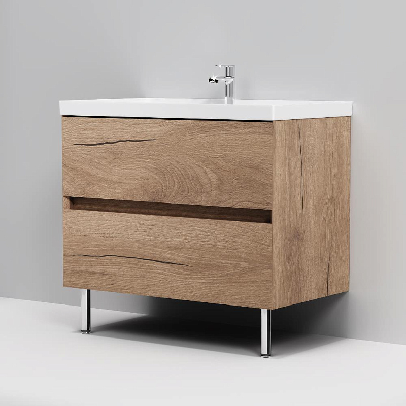 Тумба с раковиной 80 AM.PM Above M9X-FSX0802OF-WCC0800WG напольная,под дерево