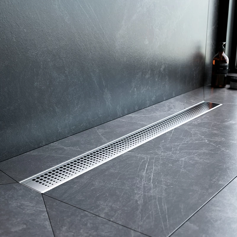 Душевой трап (лоток) 80 AM.PM MasterFlow W01SC-P11-080-01SB комбинированный затвор со стальной матовой решеткой