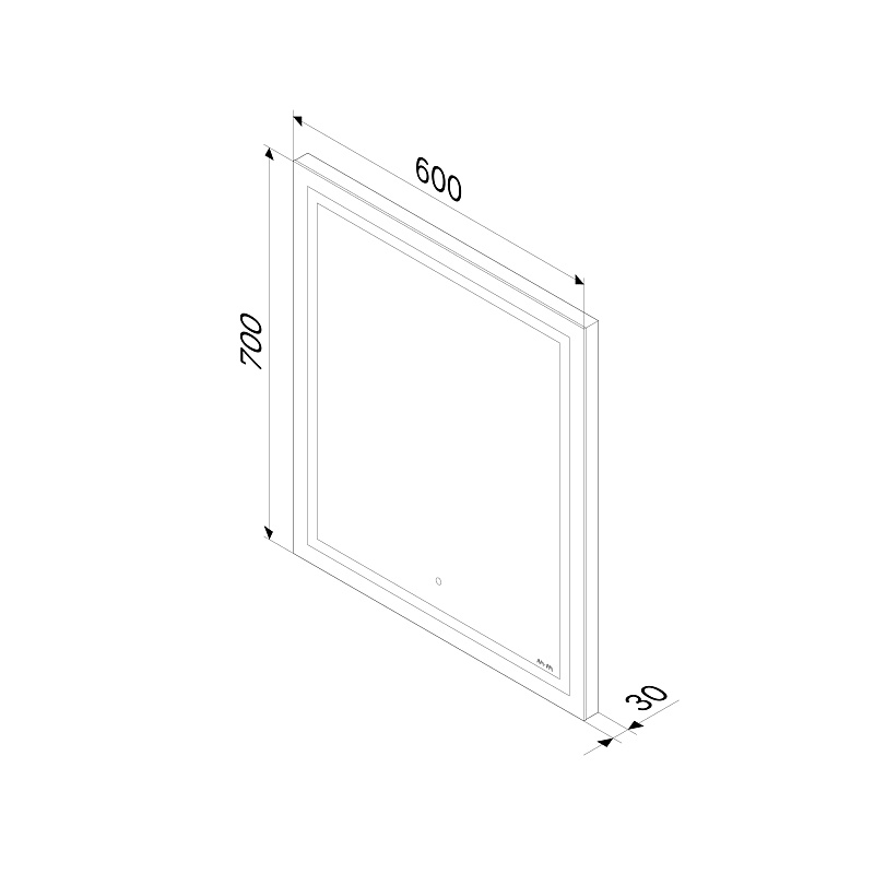 Зеркало с подсветкой в ванную прямоугольное 60 AM.PM Gem M91AMOX0601WG сенсорное