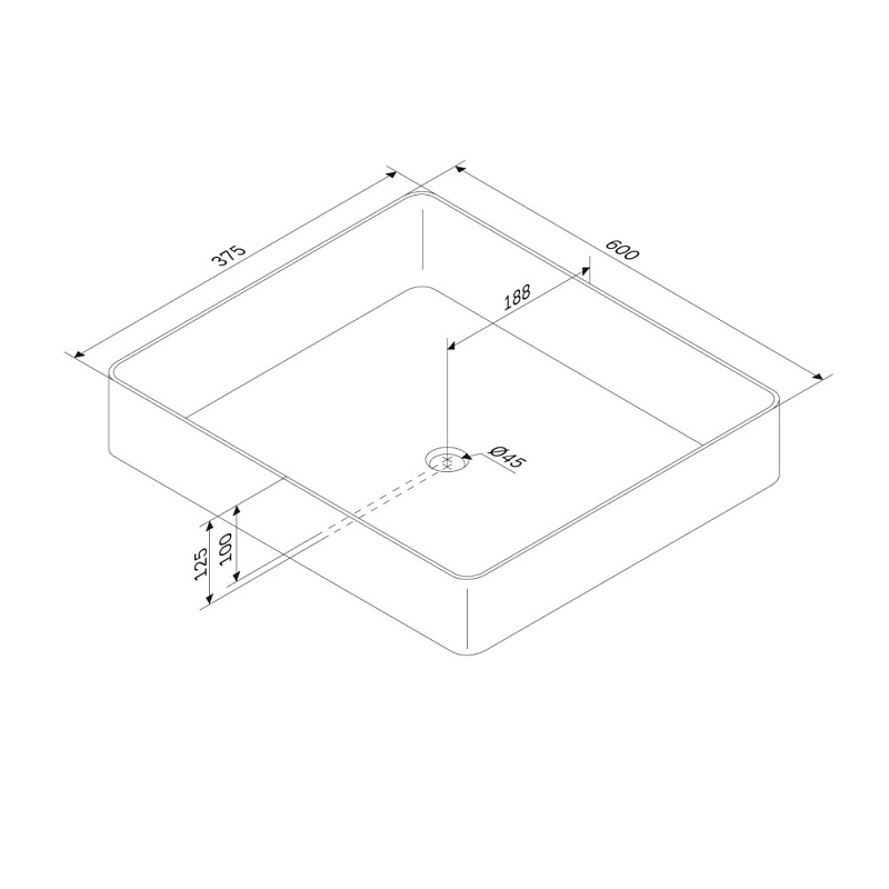 Раковина накладная 60 AM.PM Func M8FWCC10600WG белая
