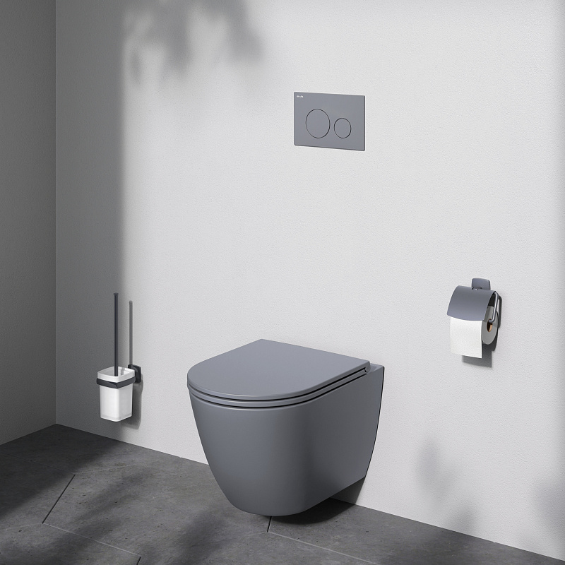 Унитаз подвесной с инсталляцией AM.PM Struktura IS70134.9S1700GR сиденьем микролифт