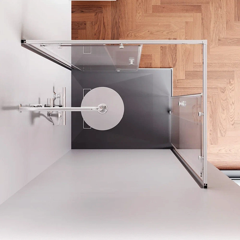 Душевое ограждение без поддона 80x100 AM.PM X-Joy W94G-403-100280-MT1K профиль серебристый