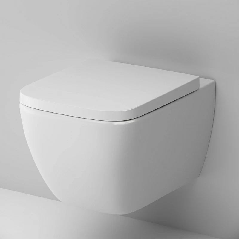 Унитаз подвесной AM.PM Gem C901701SC безободковый с сиденьем микролифт, белый